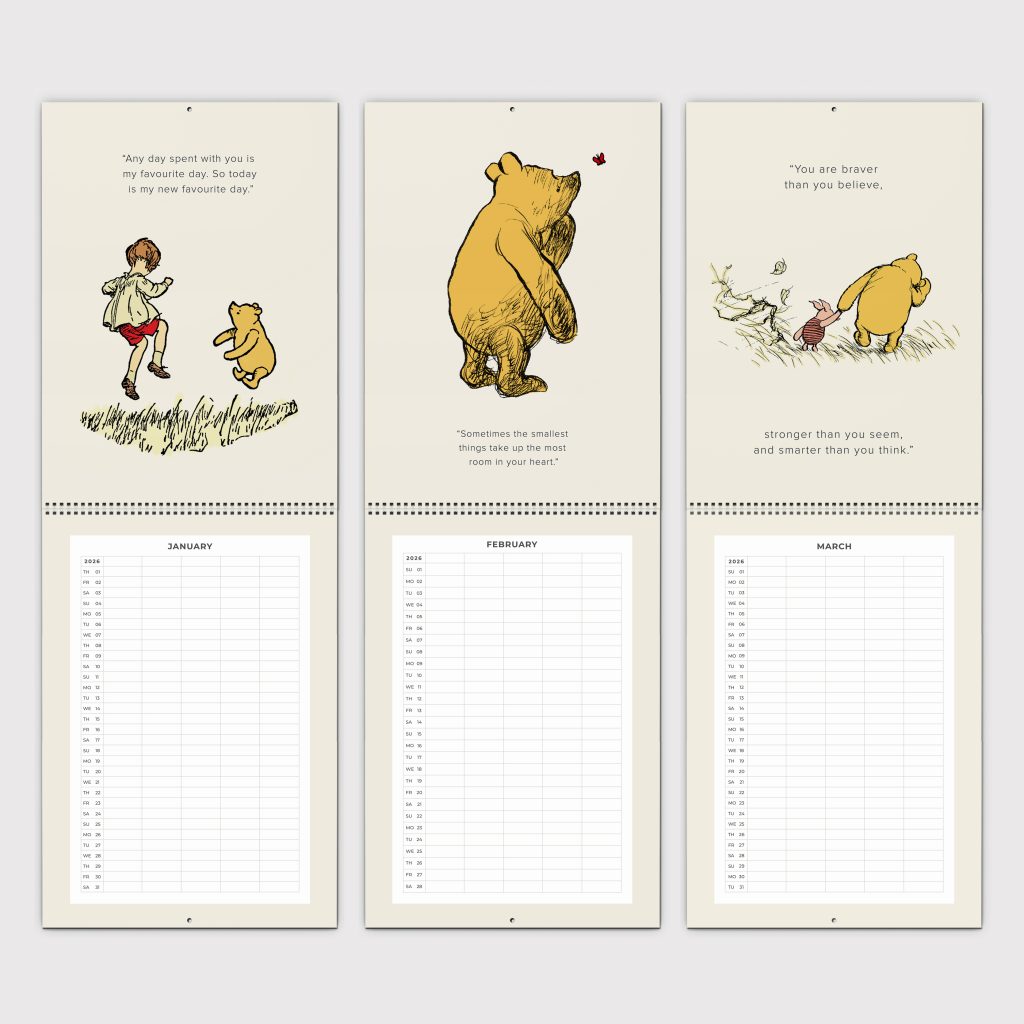 Winnie the Pooh / Pu der Bär Familienplaner und Klappkalender