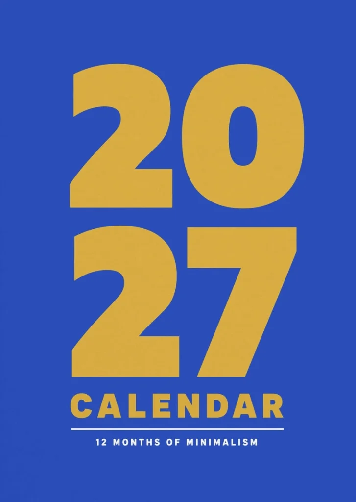 Moderner Minimalismus Terminplaner 2027